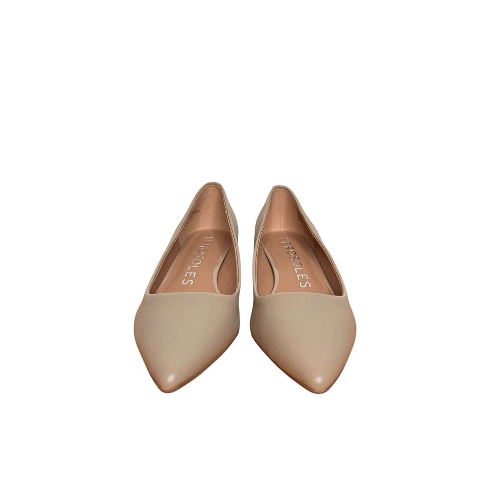 Aerosoles Rana Kitten Heel Pumps Size 9 Dune Color Beige Leather Pointy Toe - Picture 8 of 8